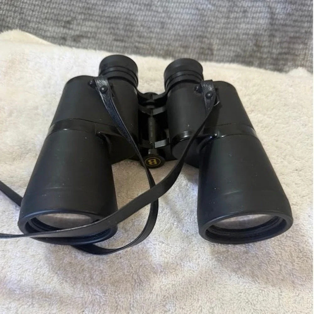 Bushnell 12x50 13-1250 Black Binoculars with Neck Strap Outdoor Bird Watching